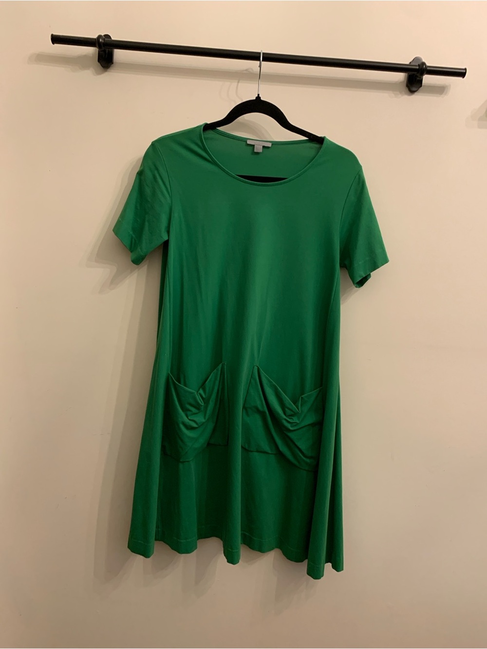 COS Women’s Green Short Sleeve Pocket Swing Dress
